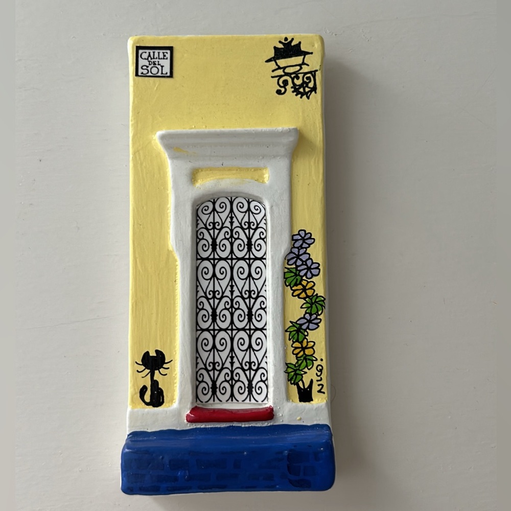 Handmade doorframe ceramic artwork